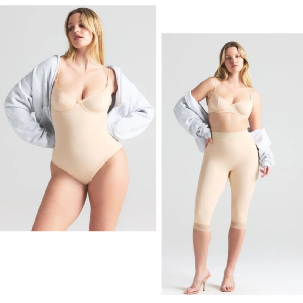 SKIMS set - (2) Pieces - Vintage Shapewear Bodysuit & Capri